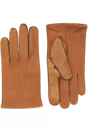 Z Zegna Homem Luvas - Silk-lined suede gloves