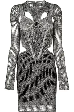DION LEE Crochet cut-out dress