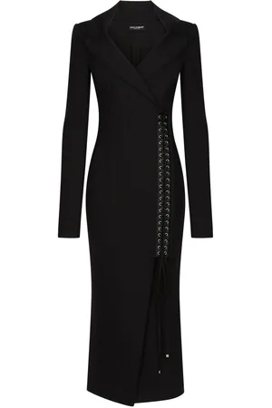 Dolce & Gabbana Lace-up midi coat dress