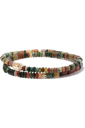 LUIS MORAIS 14kt yellow diamond sunburst beaded wrap bracelet