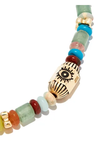 LUIS MORAIS 14kt yellow eye bolt beaded bracelet