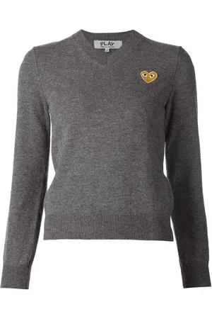 Comme des Garçons Embroidered heart v-neck jumper