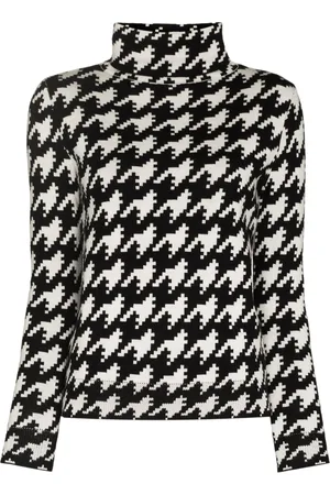Perfect Moment Houndstooth pattern turtleneck jumper