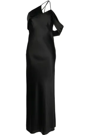 Michelle Mason Bias-cut one-shoulder gown