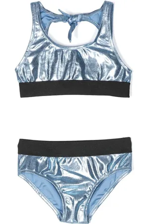Le pandorine Metallic-effect bikini set