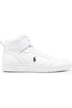 Ralph Lauren Logo-embroidered high-top sneakers
