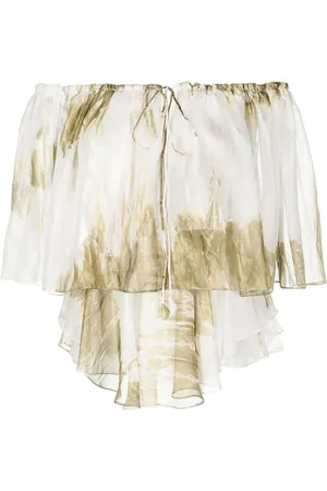 Bambah Off-shoulder tie-dye blouse