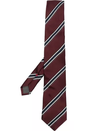 Brunello Cucinelli Homem Laços de Colarinho - Diagonal stripe-print tie