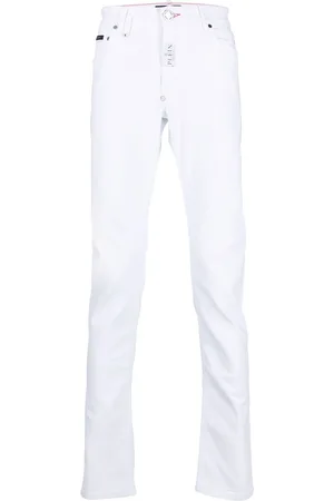 Philipp Plein Logo-patch slim-cut jeans