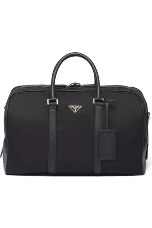 Prada Homem Malas - Triangle logo-patch duffel bag
