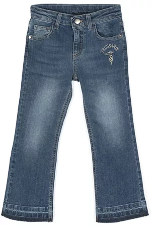 Trussardi Logo-embroidered straight-leg jeans