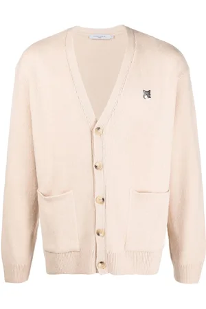 Maison Kitsuné Fox Head patch wool cardigan