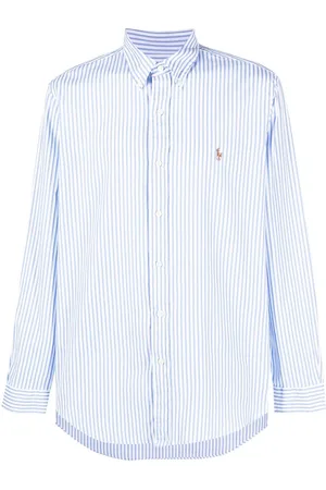 Ralph Lauren Embroidered-pony striped shirt