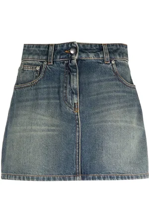 Palm Angels Star-motif denim mini skirt