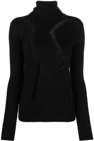 Saint Laurent Mulher Cut-out roll-neck jumper