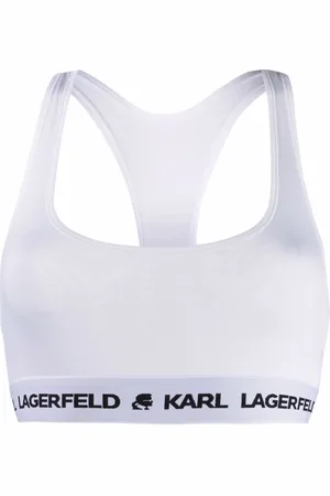 Karl Lagerfeld Logo band sports bra