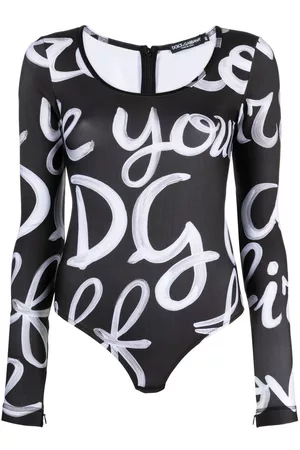 Dolce & Gabbana Mulher Sweatshirts de Manga larga - Graphic-print long-sleeve top