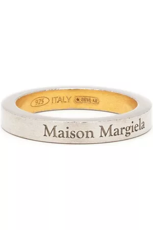 Maison Margiela Anéis - Engraved-logo band ring