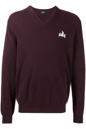 N.PEAL Chest logo-print knit jumper
