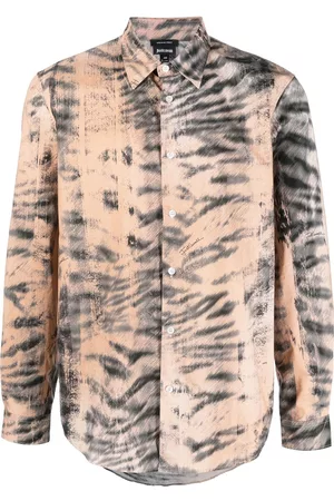 Roberto Cavalli Tiger-print long-sleeved shirt
