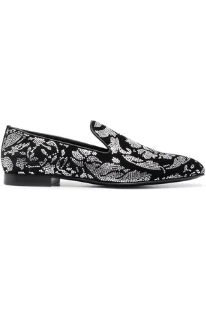 VERSACE Baroque-studded loafers