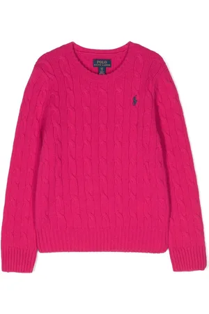 Ralph Lauren Logo-embroidered cable-knit jumper