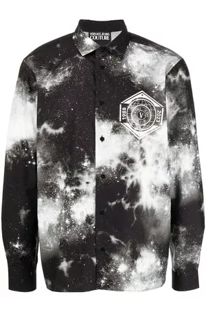VERSACE Homem Camisa Formal - Tie dye-print button-up shirt