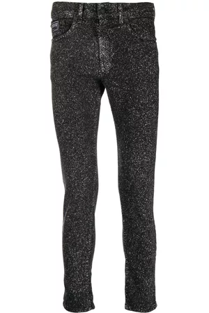 VERSACE Homem Calças, Calções & Jeans - Glitter-detail skinny-cut jeans
