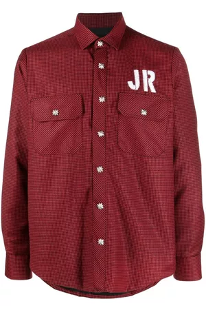 John Richmond Dogtooth-print wool shirt