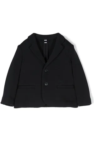 Emporio Armani Single-breasted cotton blazer
