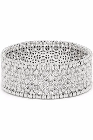 Pragnell 18kt white gold Bohemia wide bangle