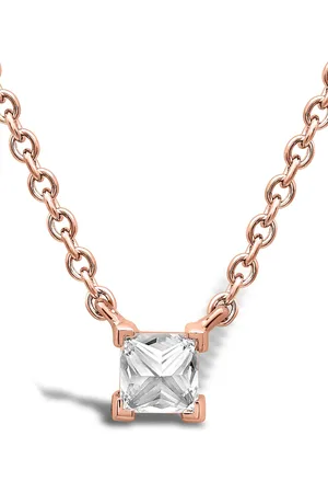 Pragnell 18kt rose gold RockChic diamond solitaire necklace
