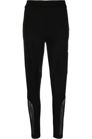 Philipp Plein Sheer-panel ribbed stretch leggings