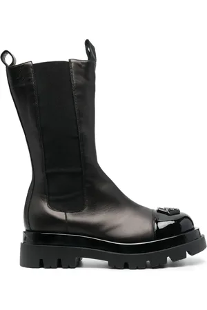 Philipp Plein Hexagon leather biker boots