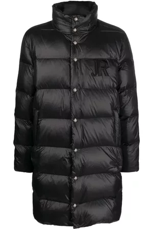 John Richmond Homem Casacos de Inverno - Embroidered-logo padded down coat