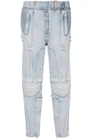 Balmain Homem Slim - Exposed-hem panelled jeans
