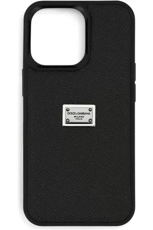 Dolce & Gabbana Homem Phones - Logo-plaque phone case