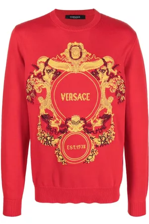 VERSACE Homem Camisolas sem capuz - Baroque-print cotton sweatshirt