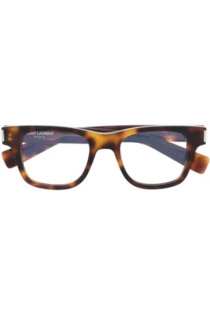 Saint Laurent Tortoiseshell-effect square-frame glasses