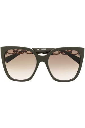 Moschino Chain-detail oversized sunglasses