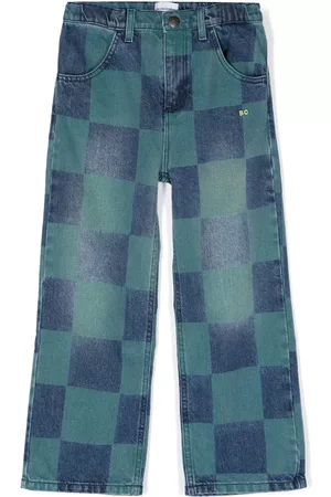 Bobo Choses Menina Retos - Checkered straight-leg jeans