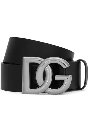 Dolce & Gabbana DG logo-buckle leather belt