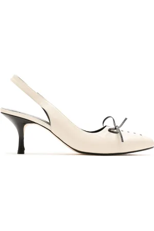 Sarah Chofakian Bow detail slingback pumps