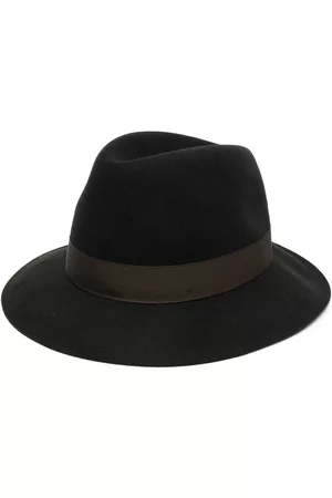 Borsalino Mulher Chapéus - Ribbon-trimmed fedora hat