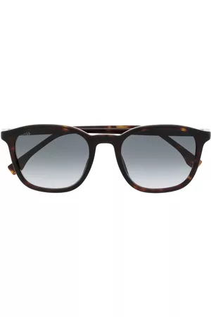 HUGO BOSS Tortoiseshell square-frame sunglasses