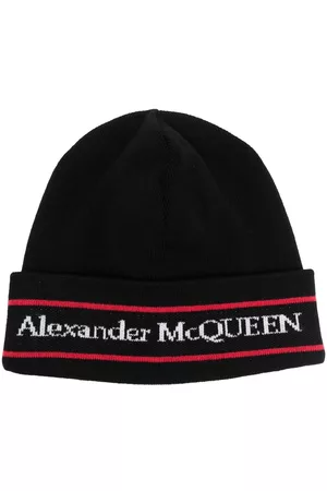 Alexander McQueen Logo intarsia-knit cashmere beanie