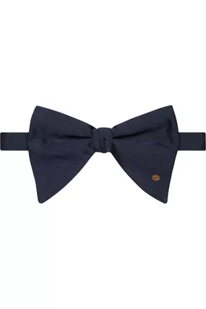 Gucci Homem Laços de Colarinho - Interlocking G embroidered bow tie