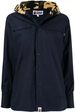 A Bathing Ape Mulher Casacos com Capuz - Contrasting-hood jacket