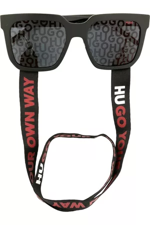 HUGO BOSS Logo-print square-frame sunglasses