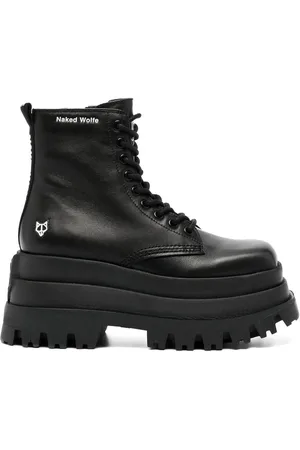 Naked Wolfe Sloane leather stacked-sole boots